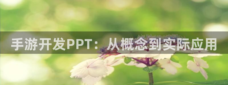 三牛娱乐登录：手游开发PPT：从概念到实际应用